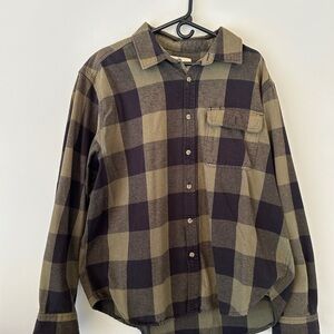 Plaid Button-Up Shirt